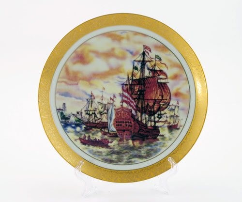 Тарелка декор. с подставкой