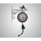 Часы на кронштейне с термометром