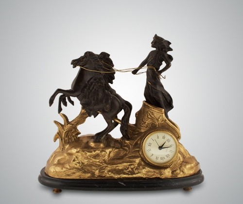 Часы ''Афина'' (бронза/мрамор-черный)